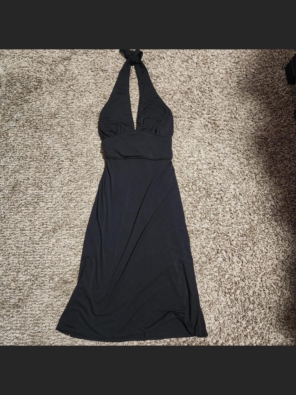 Black Halter Maxi Dress - Classic Women's Evening Dress